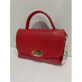 Petit sac en cuir taupe "Forest "