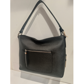 Sac porté épaule en cuir noir "Francinel "