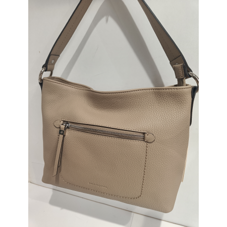 Sac porté épaule en cuir bordeaux "Francinel "