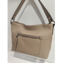 Sac porté épaule en cuir taupe "Francinel "