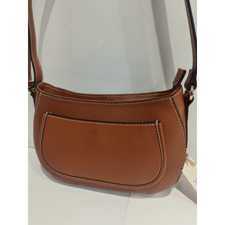 Sac porté travers en cuir noir "Francinel "