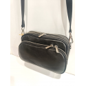 Sac multi poches en cuir noir "Francinel "