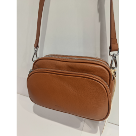 Sac multi poches en cuir noir "Francinel "
