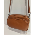 Sac multi poches en cuir camel "Francinel "