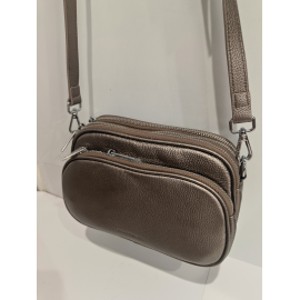 Sac multi poches en cuir camel "Francinel "