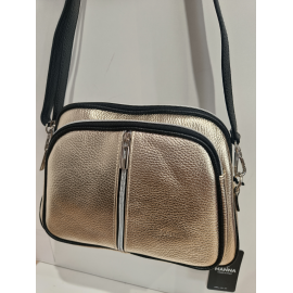 Grand sac en cuir moutarde "Manna"