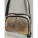 Grand sac en cuir dorée "Manna"
