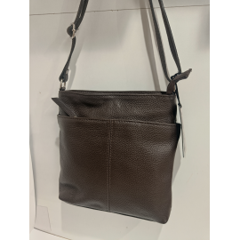 Sac en cuir souple orange"Manna"
