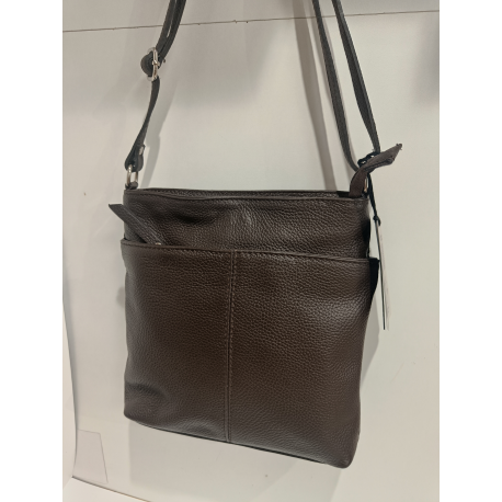 Sac en cuir souple orange"Manna"