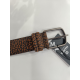 Ceinture en cuir noir et gris "Manna"
