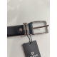 Ceinture en cuir noir et marron "Manna"