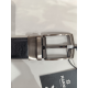 Ceinture en cuir noir réversible camel"Manna"