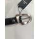 Ceinture en cuir noir  "Manna"