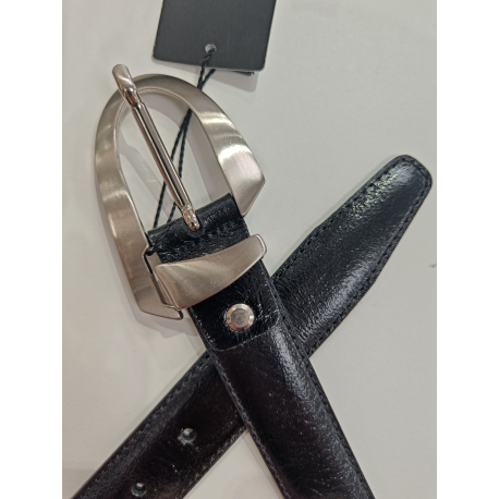 Ceinture en cuir noir  "Manna"