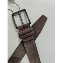 Ceinture en cuir marron mat "Manna"