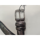 Ceinture en cuir gris foncé métallisé en cuir "Manna"