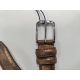 Ceinture en cuir bronze métallisé "Manna"