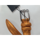 Ceinture en cuir métallisé saumon "Manna"