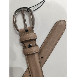 Ceinture en cuir taupe"Manna"