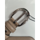 Ceinture en cuir taupe"Manna"