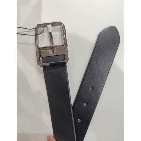 Ceinture en cuir noir "Manna"