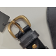 Ceinture en cuir noir "Manna"