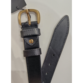 Ceinture en cuir noir "Manna"