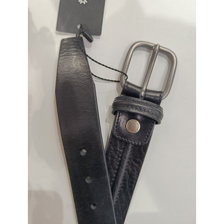 Ceinture en cuir noir "Manna"