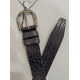 Ceinture en cuir noir  "Manna"