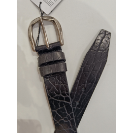 Ceinture en cuir noir  "Manna"