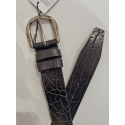 Ceinture en cuir noir  "Manna"