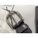 Ceinture en cuir noir  "Manna"