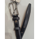Ceinture en cuir noir verni "Manna"