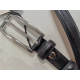 Ceinture en cuir noir verni "Manna"