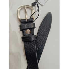 Ceinture en cuir noir "Manna"