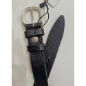 Ceinture en cuir noir "Manna"