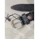Ceinture en cuir noir "Manna"
