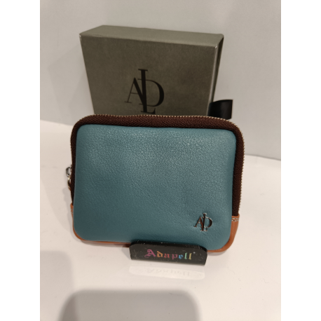 Grand porte monnaie en cuir au trois couleurs "Adapell"