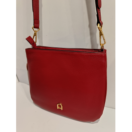 Sac porté travers en cuir taupe "Arthur et Aston"