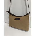 Sac en synthétique marron et toile camel "Arthur et Aston"