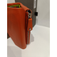 Grand portefeuille en cuir orange et marron "Adapell"