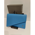 Portefeuille en cuir bleu et orange"Adapell"