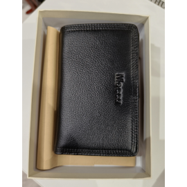 Porte monnaie en cuir noir "Mocca"