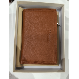 Porte monnaie en cuir marron "Mocca"