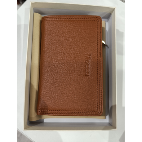 Porte monnaie en cuir marron "Mocca"