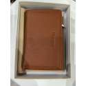 Porte monnaie en cuir camel "Mocca"