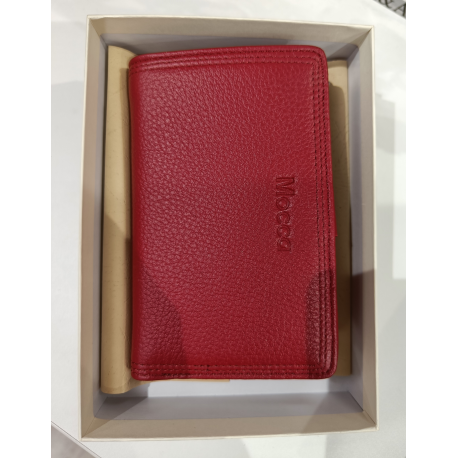 Porte monnaie en cuir camel "Mocca"