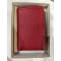 Porte monnaie en cuir rouge "Mocca"