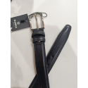Ceinture en cuir noir "Manna"