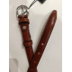 Ceinture en cuir camel foncé"Manna"